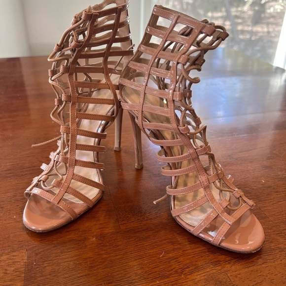 Gianvito Rossi Gladiator Heels‎ Lace Up Cage Stiletto Sandals Size 36 - Picture 2 of 12